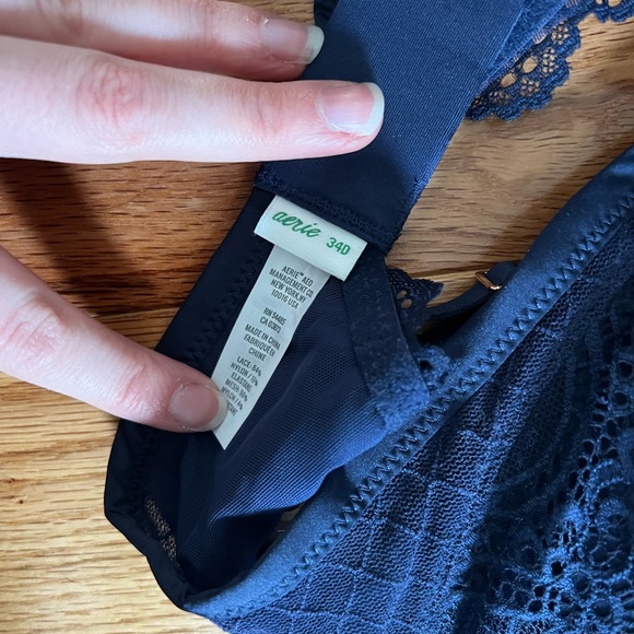 NWT Aerie Navy 34D Wireless Sans Armsture Bra - Picture 4 of 5
